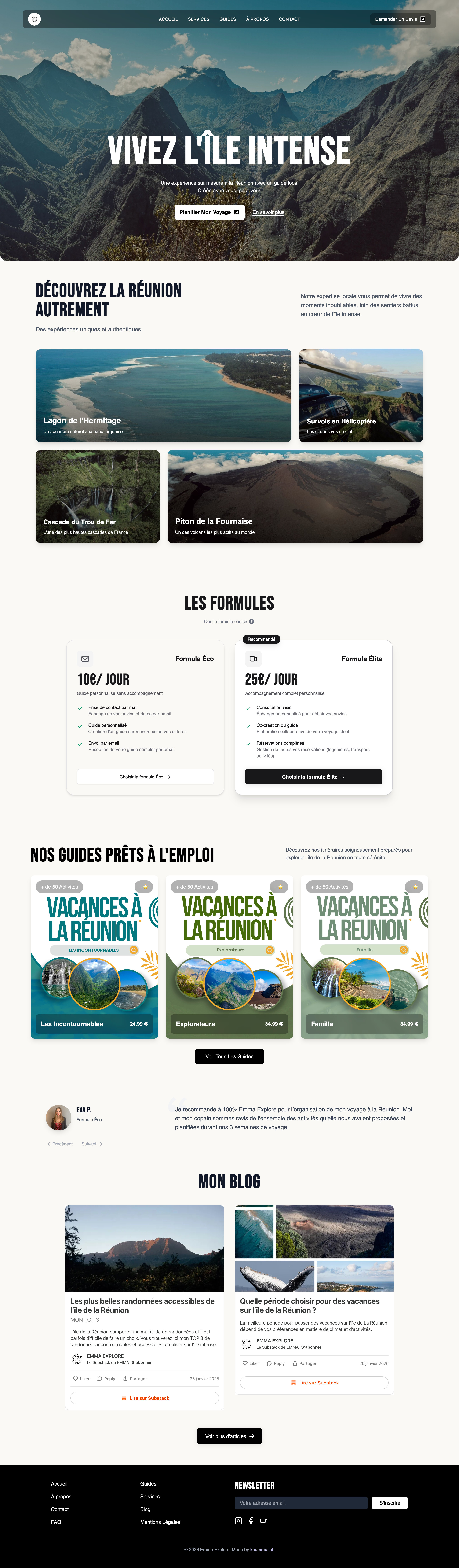 Aperçu du site Emma Explore
